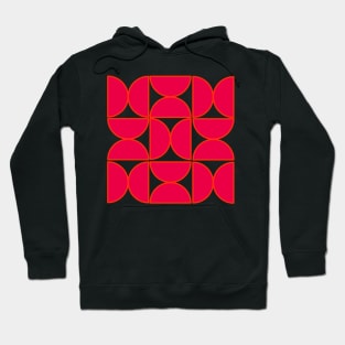 pink and red mid century design Hoodie